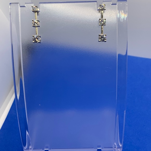 3 Stone (CZ) Earrings - Picture 11 of 14